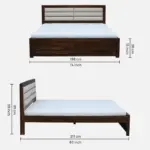 Zelcrona Luxury Wooden King Size Bed for Sophisticated Bedroom Decor - Image 3