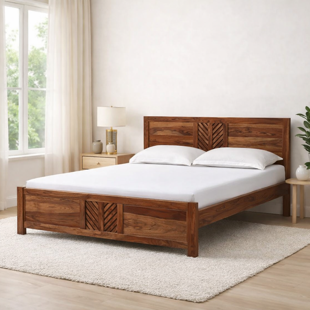 Lorvanta-Solid-Wood-Platform-King-Bed-for-Urban-Interior-Styling-classic-wood-1.webp Lorvanta Solid Wood Platform Queen Size for Urban Interior Styling - Image 1