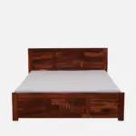 Yrvon Queen Size Bed Without Storage in Smoked Walnut Finish by Elmarq - Image 7