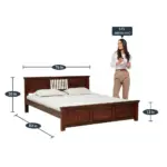 Selesto King Size Bed Without Storage in Ivory Oak Finish by Norwood - Image 8