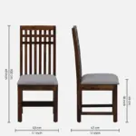 Darson Sheesham Wood Chair in Teak Finish (SET OF 2) - Image 4