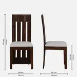 Nelvina Solid Sheesham Wood Chair in Natural Finish (Set Of 2) - Image 4