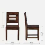 Hurora Sheesham Wood Chair in Dark Walnut Finish (SET OF 2) - Image 5