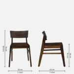 Kerona Sheesham Wood Chair in Rustic Brown Finish - Image 5