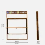 Sranya Solid Sheesham Wood 4 Seater Dining Table with Natural Grain Finish - Image 4