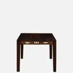 Kilgiri Premium Teak Wood 4 Seater Rectangular Dining Table in Walnut Finish - Image 2