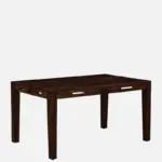 Kilgiri Premium Teak Wood 4 Seater Rectangular Dining Table in Walnut Finish - Image 3