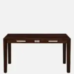 Kilgiri Premium Teak Wood 4 Seater Rectangular Dining Table in Walnut Finish - Image 4