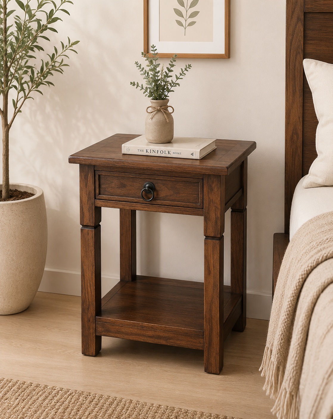 HakSmith-Premium-Wooden-Bedside-Table-classic-wood-1.webp HakSmith Premium Wooden Bedside Table - Image 1