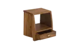 Vyoto Natural Wood Bedside Table with Drawer - Image 5