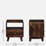 Palencia Natural Finish Wooden Side Table - Image 4