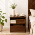 Tavana Natural Wood Bedside Stand