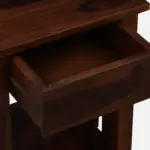 Rustic Nature Inspired Nightstand with Drawer Storage - Image 3