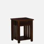 Rustic Nature Inspired Nightstand with Drawer Storage - Image 5