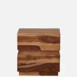 Pelix Natural Finish Solid Wood Bedside Cabinet - Image 8