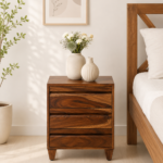 Mspen Natural Finish Bedside Cabinet with Drawer
