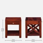 Cerno Solid Wood Bedside Table in Warm Birch Natural Finish - Image 7