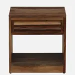 Nilsson Solid Sheesham Wood Nightstand in Natural Teak Finish - Image 4