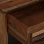 Nilsson Solid Sheesham Wood Nightstand in Natural Teak Finish - Image 6