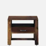 Brynn Mango Wood Bedside Table in Natural Brown Finish - Image 3