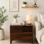 Dawson Solid Wood Bedside Table in Scratch Resistant Natural Finish