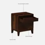 Dawson Solid Wood Bedside Table in Scratch Resistant Natural Finish - Image 8