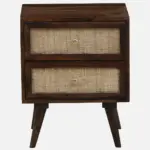 Ashton Sheesham Wood Bedside Table in Honey Oak Finish - Image 4