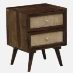 Ashton Sheesham Wood Bedside Table in Honey Oak Finish - Image 8