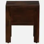 Queln Solid Wood Bedside Table in Mossy Stone Natural Finish - Image 3