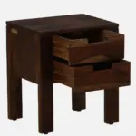 Queln Solid Wood Bedside Table in Mossy Stone Natural Finish - Image 5