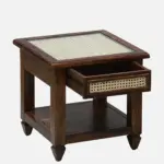 Sylven Teak Wood Bedside Table in Meadow Brown Natural Finish - Image 3