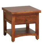 Skoven Mango Wood Nightstand in Mocha Stone Finish - Image 4