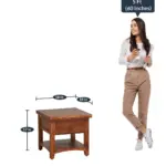 Skoven Mango Wood Nightstand in Mocha Stone Finish - Image 5