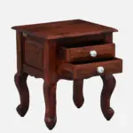 Lurven Sheesham Wood Bedside Table in Smoked Almond Natural Finish - Image 9
