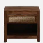 Osvren Solid Wood Nightstand in Bark Amber Finish with Drawer - Image 5
