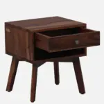Weldyn Solid Teak Nightstand in Dusk Amber Finish with Shelf - Image 3