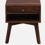 Weldyn Solid Teak Nightstand in Dusk Amber Finish with Shelf - Image 6