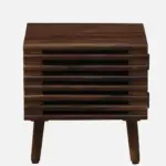 Grevolk Acacia Wood Nightstand in Aged Pumice Finish with Door - Image 3