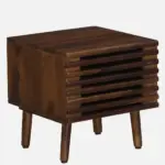 Grevolk Acacia Wood Nightstand in Aged Pumice Finish with Door - Image 6