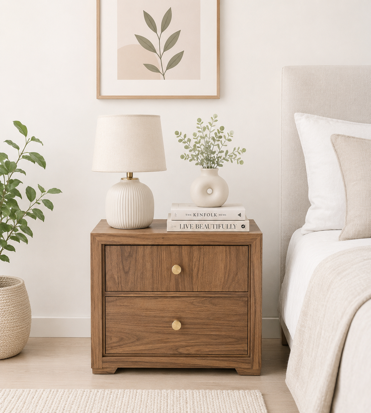 classic-wood-1-21.webp Hloven Solid Wood Bedside Table in Weathered Sand Natural Finish - Image 1
