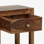 Wooden Bedside Cabinet with Spacious Drawer & Stylish Open Storage - Image 2