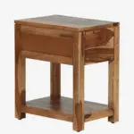 Wooden Bedside Cabinet with Spacious Drawer & Stylish Open Storage - Image 3