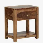 Wooden Bedside Cabinet with Spacious Drawer & Stylish Open Storage - Image 6