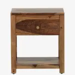 Wooden Bedside Cabinet with Spacious Drawer & Stylish Open Storage - Image 7