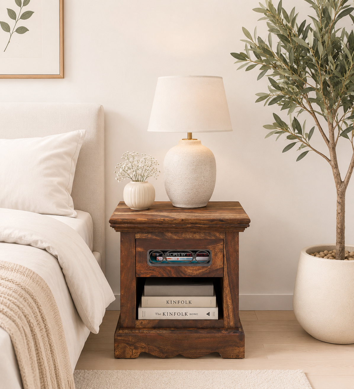 CapleEdge-Wooden-Bedside-Table-in-Natural-Finish-classic-wood-1.webp CapleEdge Wooden Bedside Table in Natural Finish - Image 1