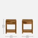 Hivona Luxury Wooden Bedside Table for Bedroom - Image 9