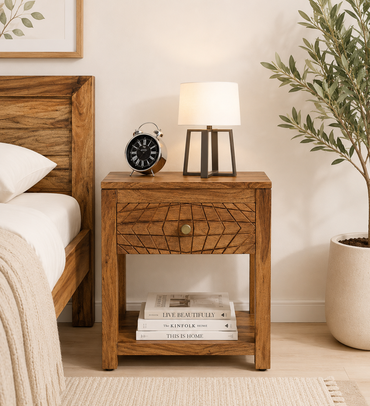 Prestova-Luxury-Wooden-Bedside-Cabinet-classic-wood-1.webp Prestova Luxury Wooden Bedside Cabinet - Image 1