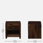 Havikro Solid Wood Bedside Table for Bedroom - Image 4