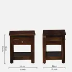 Fuinvera Modern Wooden Bedside Table - Image 6