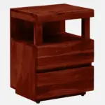 Gelnora Solid Sheesham Wood Bedside Table with Drawer - Image 6